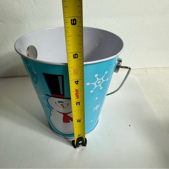 Set of 3 holiday pails. These small Christmas decorated holiday buckets pails - Picture 9 of 11